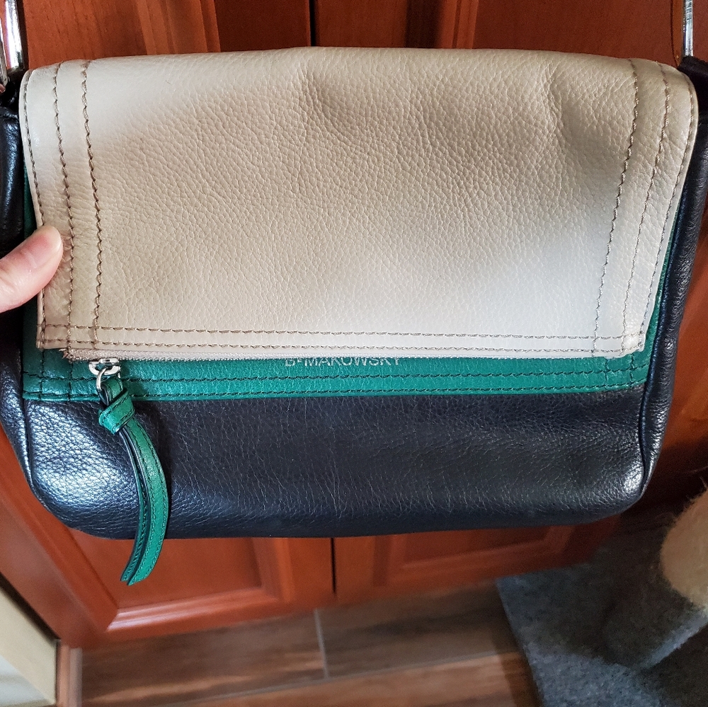 B makowsky Color Block Crossbody Purse